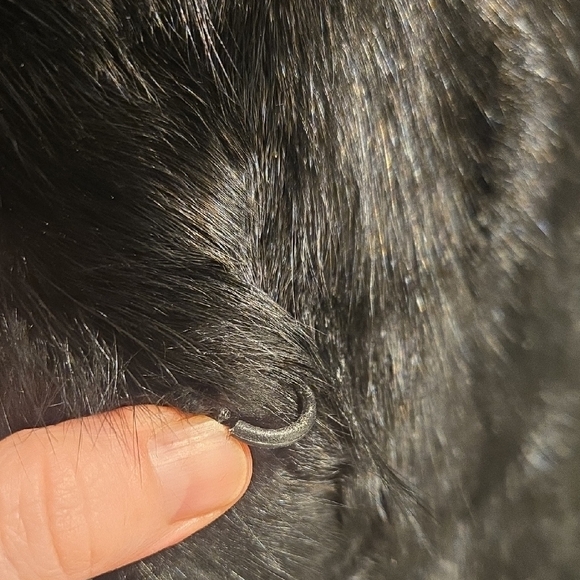 Elegant Black  Fur Coat - Picture 5 of 12